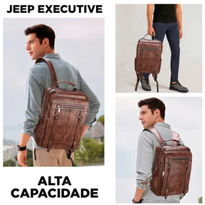 JEEP Sac à dos en cuir pour homme - Grande capacité