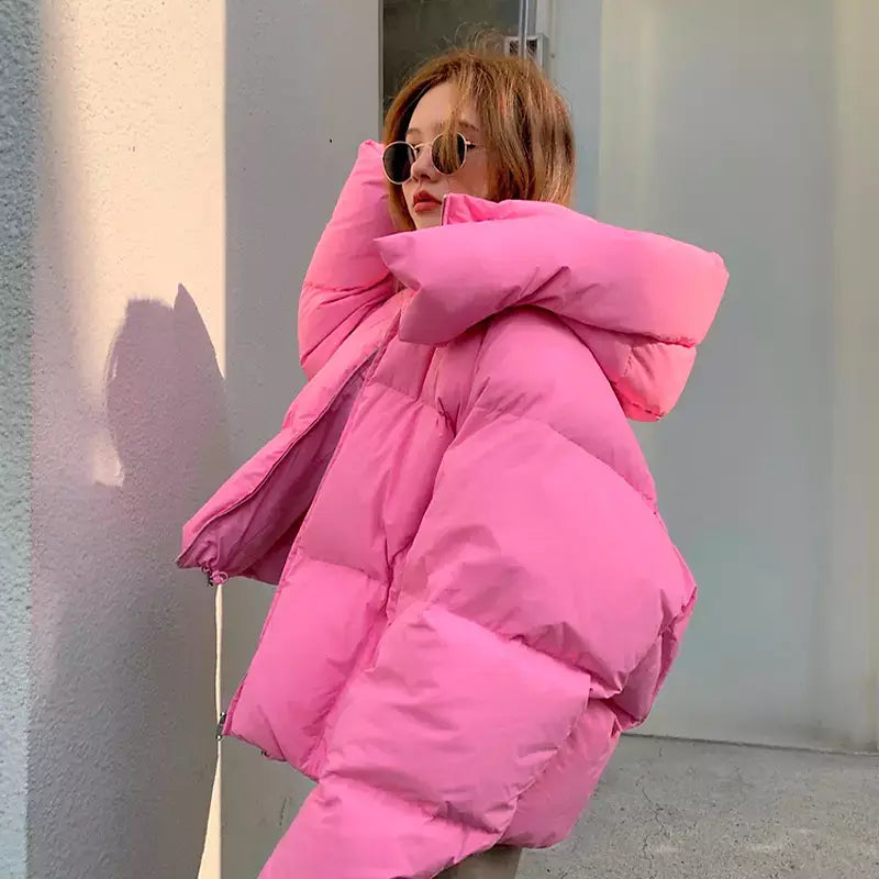 Parka en duvet d'oie pour femme - Rose