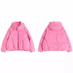 Parka en duvet d'oie pour femme - Rose