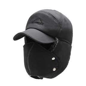 Bonnet avec masque et protection auditive pour l'hiver