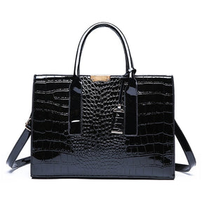 Sac en cuir pour femmes motif crocodile