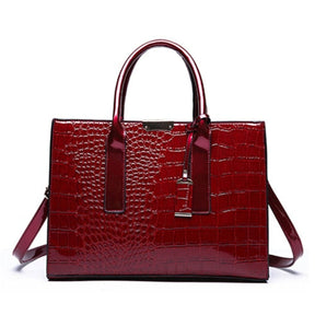 Sac en cuir pour femmes motif crocodile