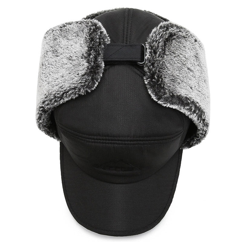 Bonnet avec masque et protection auditive pour l'hiver