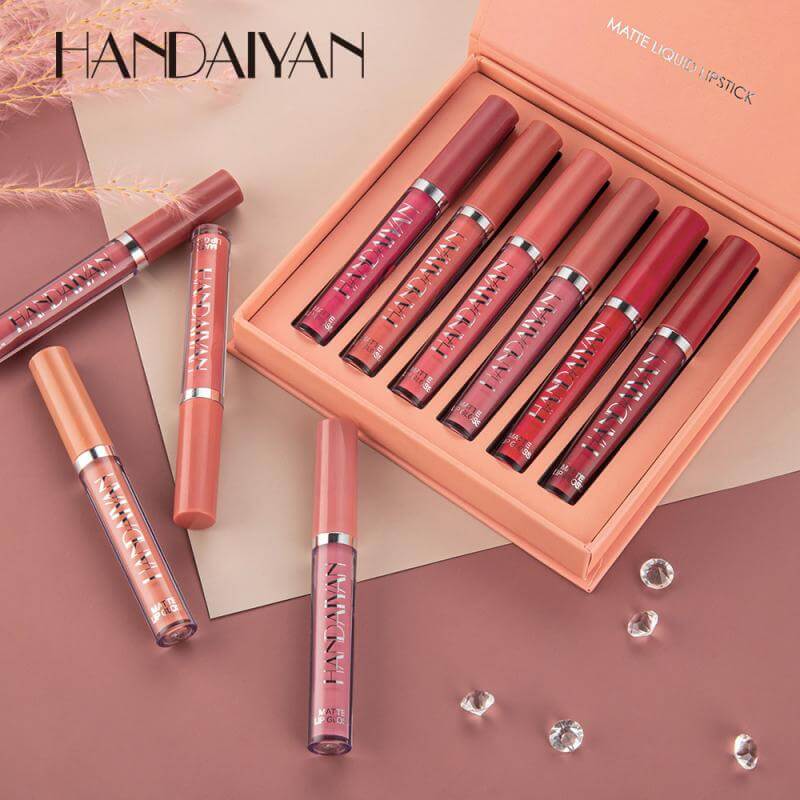 Kit de rouge à lèvres Handaiyan Matte Sexy Lips + boîte exclusive en édition limitée - (PAYEZ 3, OBTENEZ 6)