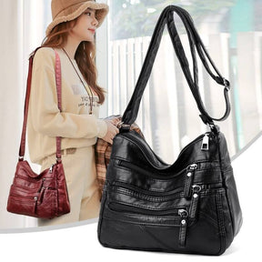 Sac en cuir multicouche pour femme